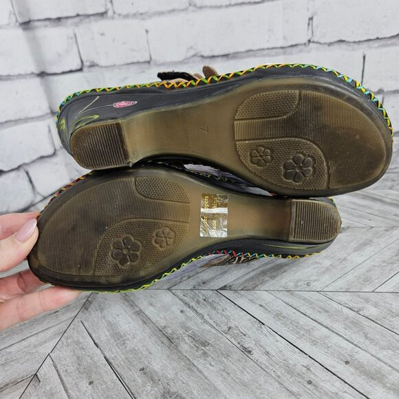 Elite By Corkys Flower Colorful Woven Strap Wedge Heel Sandals Womens 7 - Picture 16 of 16